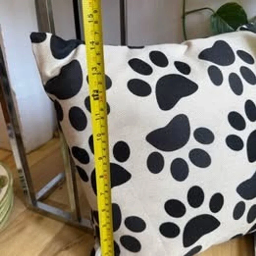 Pet Paw Print throw pillow